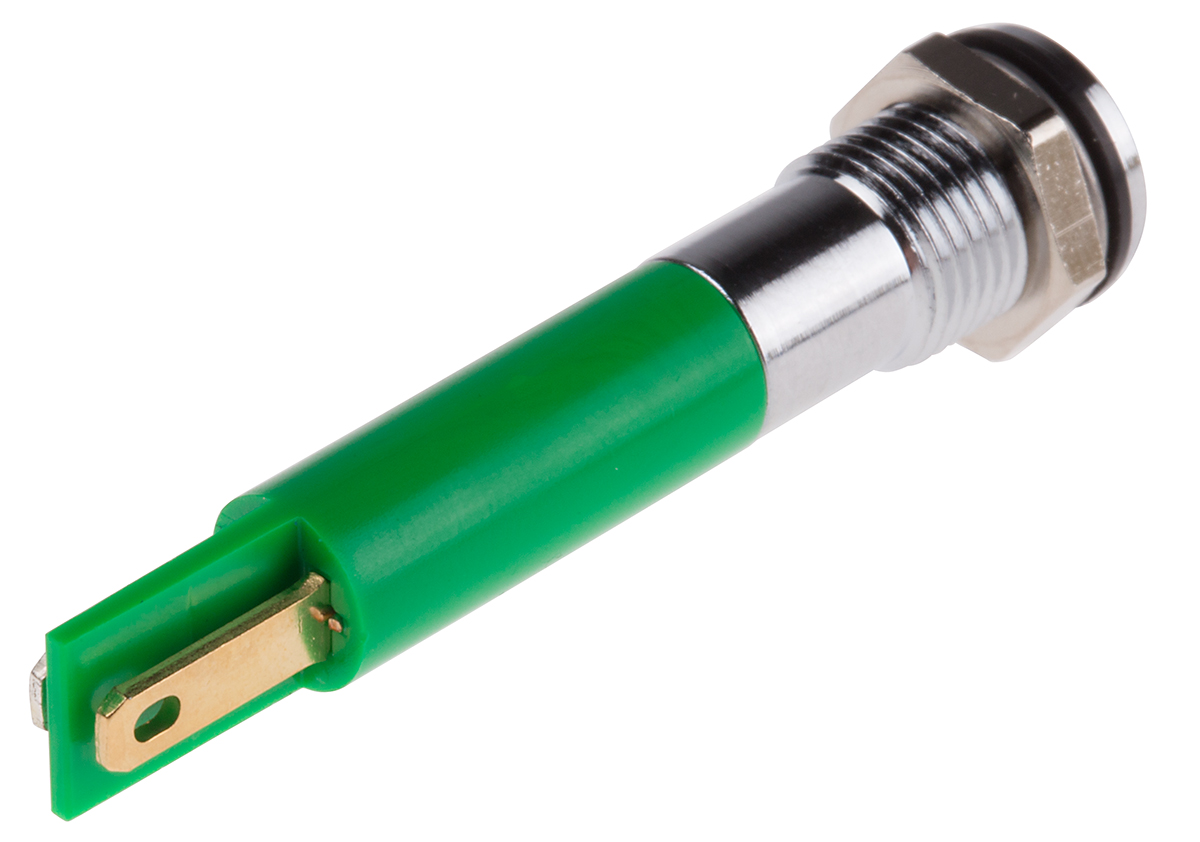 846-2904 RS PRO Green Panel Mount Indicator, 220V ac, IP67