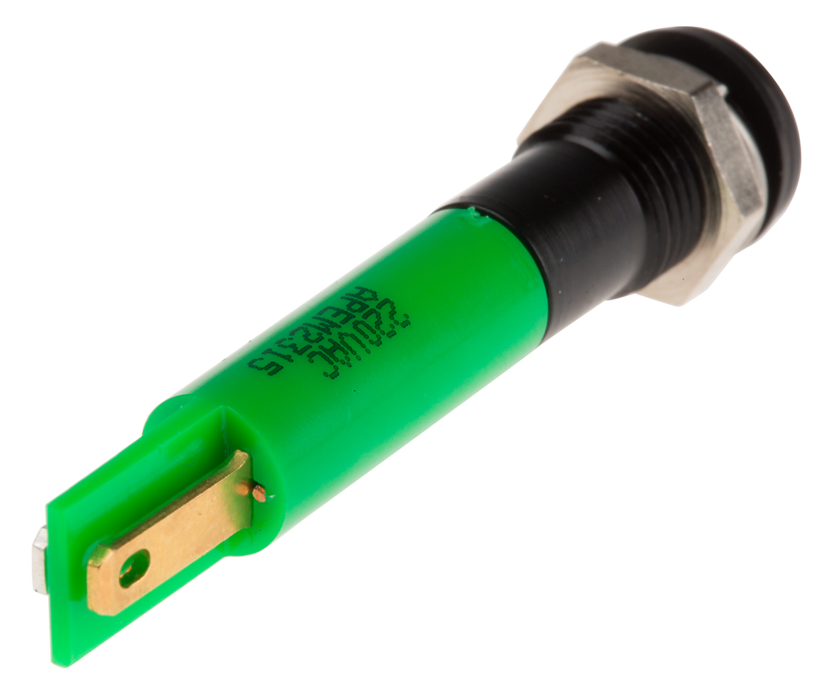 846-2926 RS PRO Green Panel Mount Indicator, 220V ac, IP67