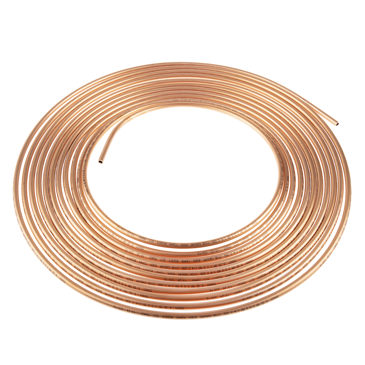 RS PRO 120 bar 10 m Long Copper Pipe, 6.35 mm OD