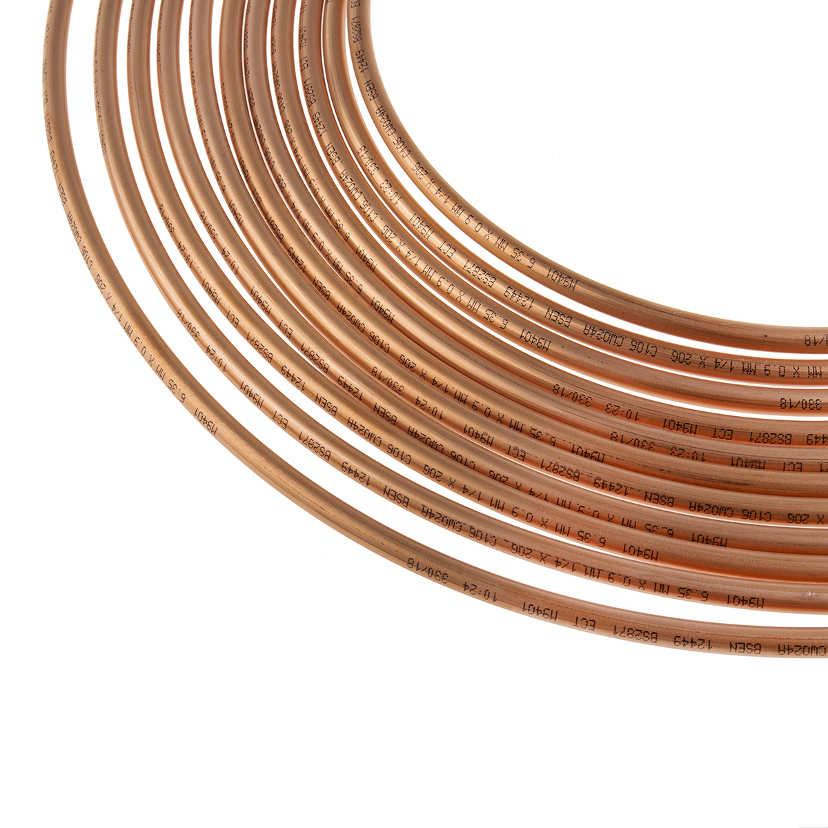 846-474 RS PRO 120 bar 10 m Long Copper Pipe, 6.35 mm OD