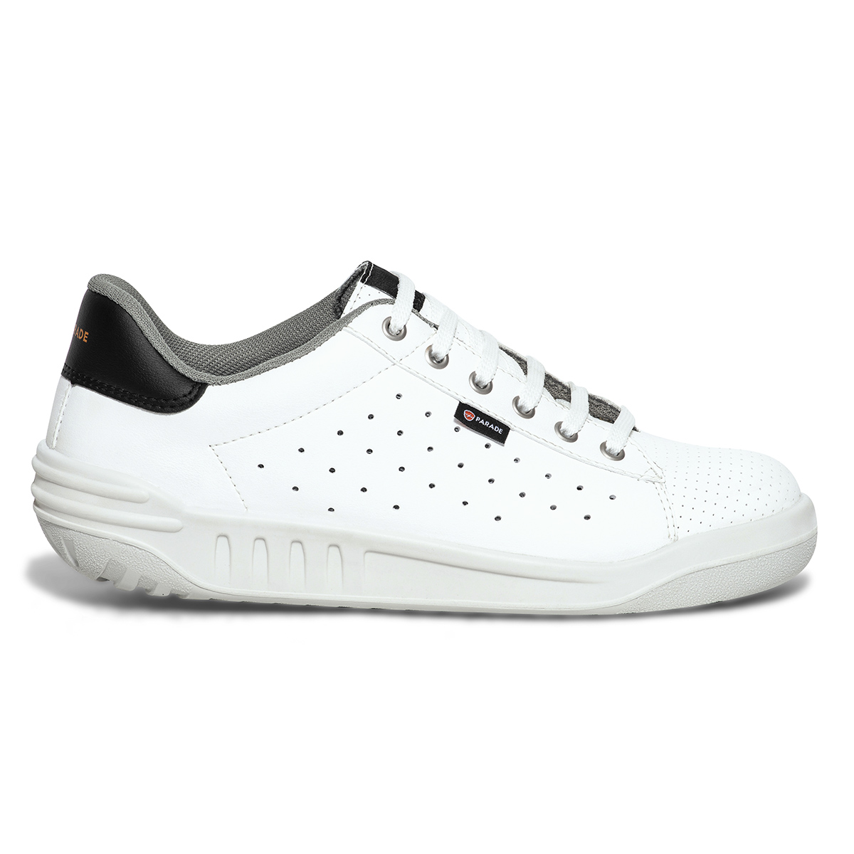 Parade Joppa Unisex Black, White Stainless Steel Toe Capped Safety Trainers, UK 10.5, EU 45