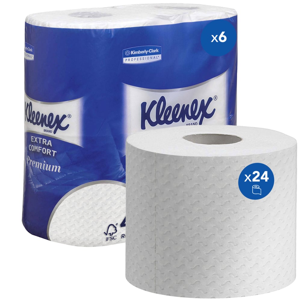8484 KLEENEX 4 rolls of 3840 Sheets Toilet Roll