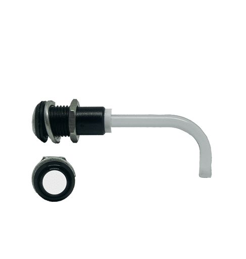 RHD-1100-2500-F9P67PR Bivar, Panel Mount Right Angle LED Light Pipe, Clear Round Lens
