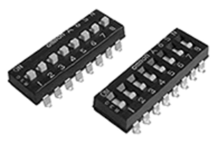 Omron 2 Way Surface Mount DIP Switch SPST, Raised Actuator Actuator, IP40