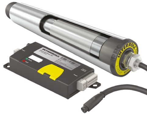 Interroll Zinc Plated Steel Round Conveyor Roller Female Threaded, Male Threaded 50mm Dia. x 425mm L