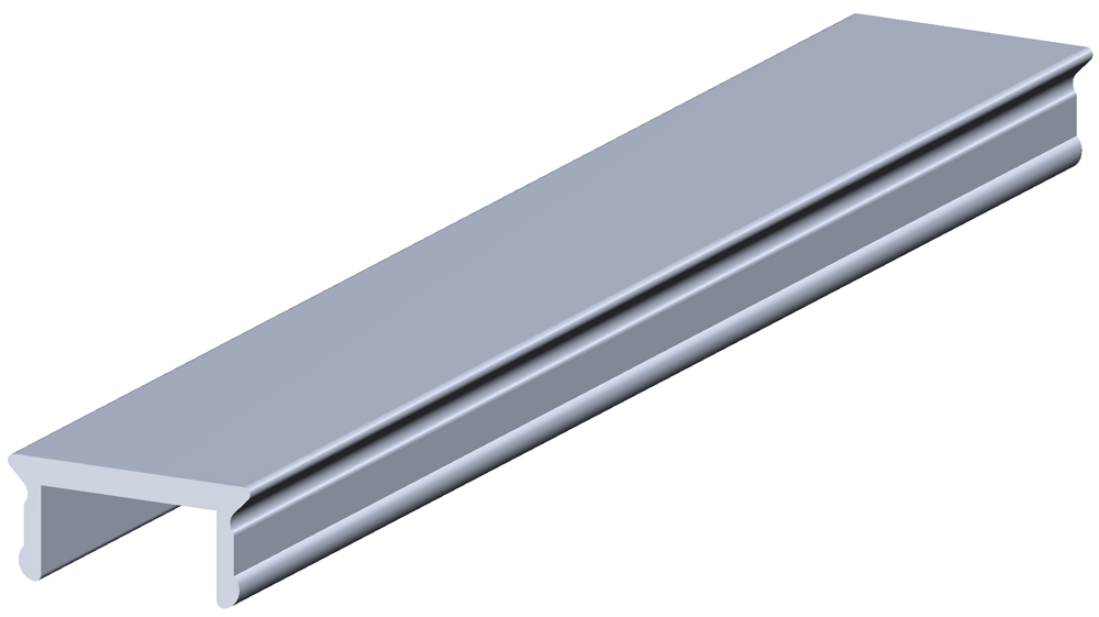 RS PRO Aluminium Alloy Cover Strip, 8 mm Groove Size, 2 m Length