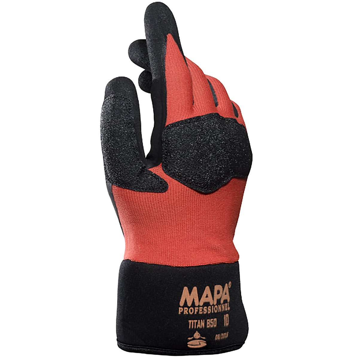 Mapa Red Nitrile Work Gloves Cut Resistant