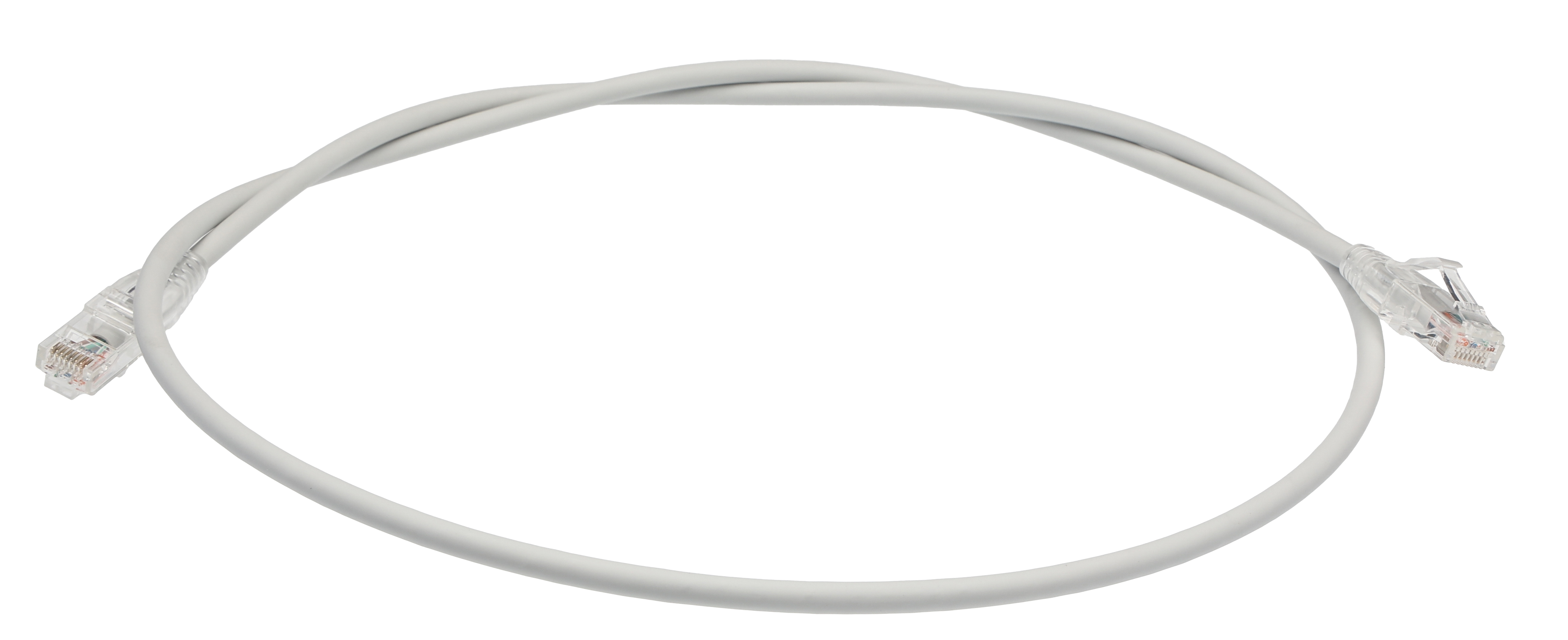 HellermannTyton Connectivity, 1 m Cat6 Cat6 Cable, Grey Straight to Male Straight Male, Shielded Polyvinyl Chloride