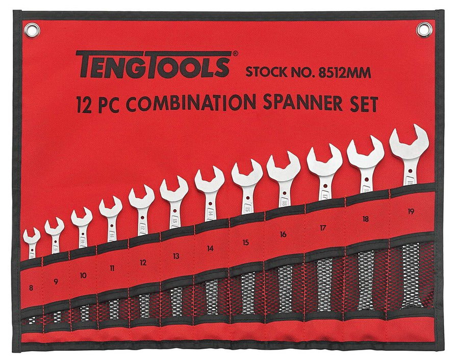 Teng Tools 12-Piece Spanner Set, 8 to 19 mm