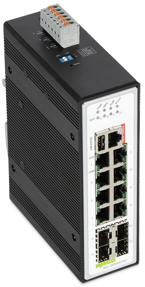WAGO Managed 8 Port Industrial Ethernet Switch