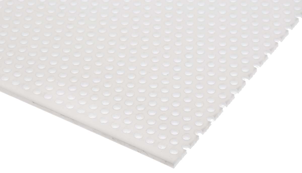 RS PRO White Polypropylene Plastic Sheet, 500 mm x 500mm x 2 mm