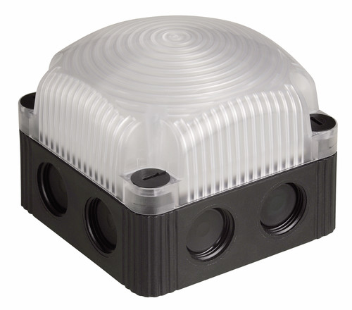 Werma BWM 853 Series Clear Steady Beacon 24V dc, LED Bulb Base, IP67, IP66