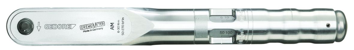 Gedore DREMOMETER AM Click Torque Wrench, 6 to 30 Nm, 1/4 in Drive, Square Drive, 268mm Overall