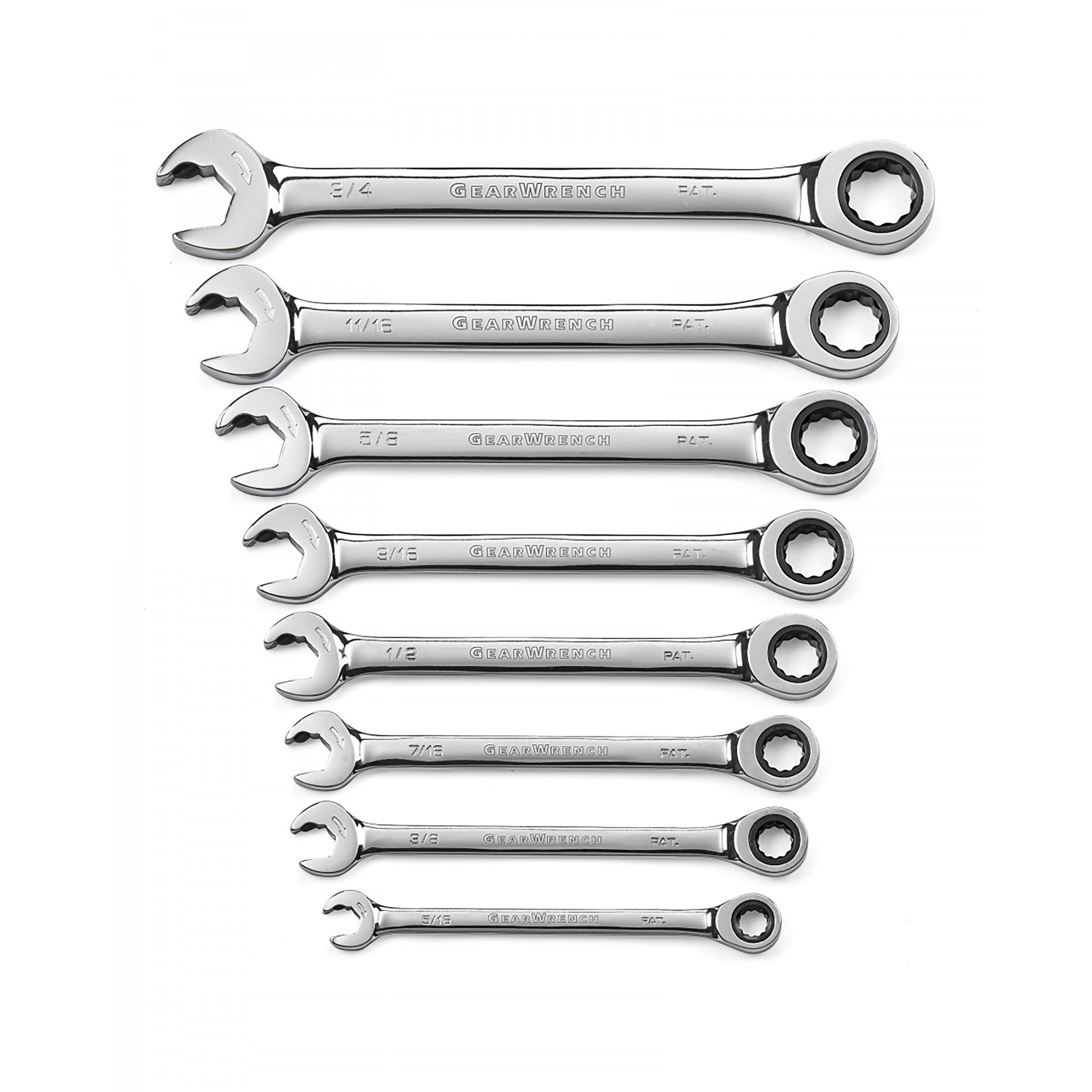GearWrench 8-Piece Spanner Set, 5/16 to 3/4 in, Alloy Steel
