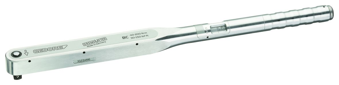 8573-00 Gedore Click Torque Wrench, 40 To 200 Nm, 1/2 in Drive, Square Drive, 551mm Overall
