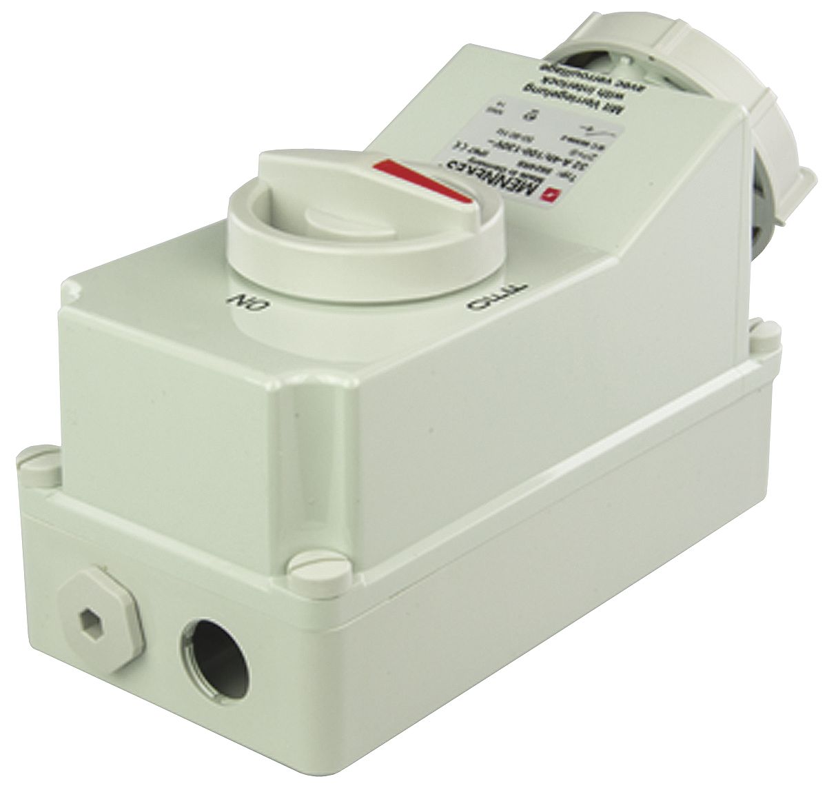 5924a MENNEKES Switchable IP67 Industrial Interlock Socket 2P+E, 32A, 110 V
