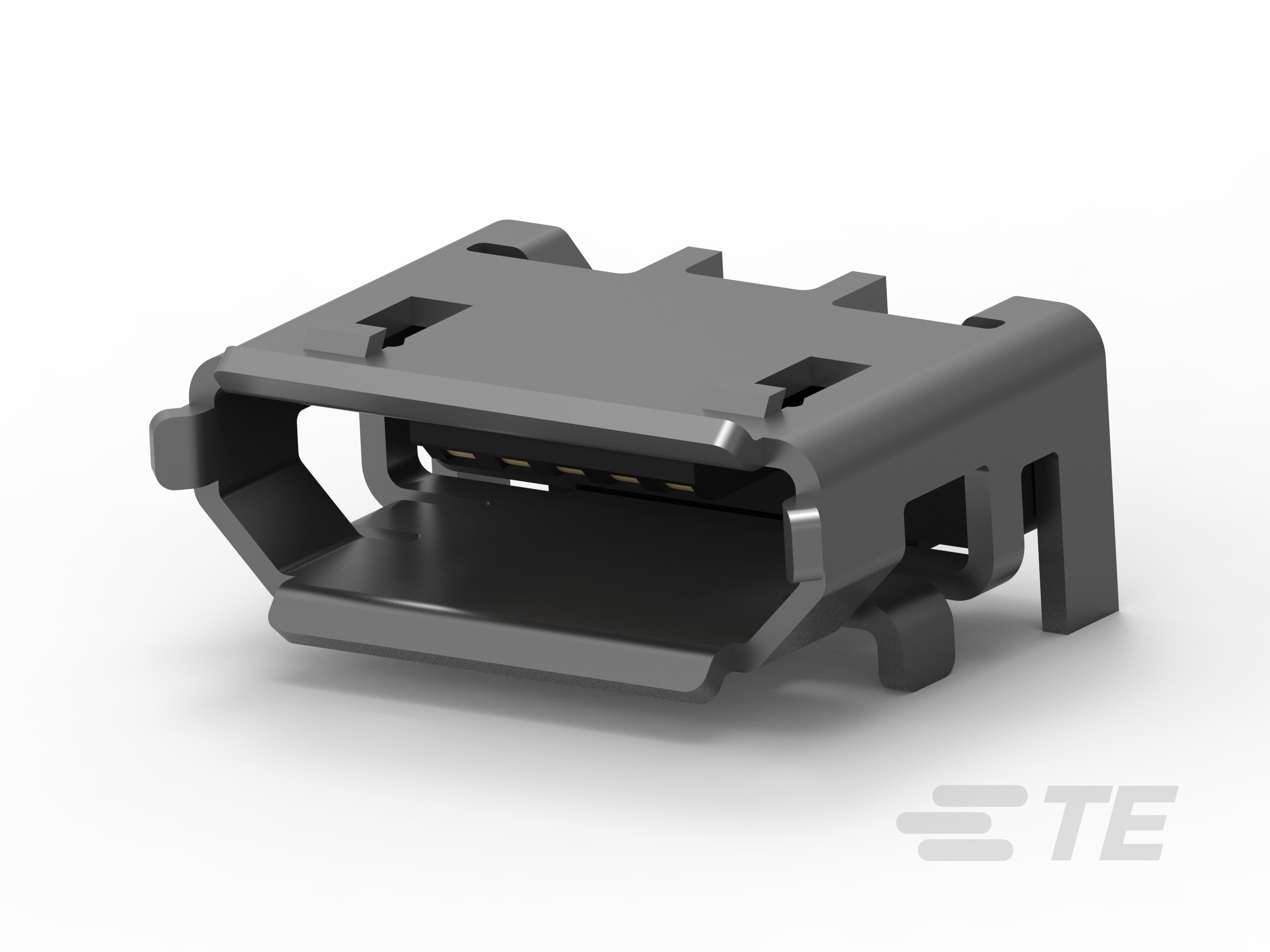 TE Connectivity Right Angle, Board Mount, Receptacle- Single Port Type USB 2.0 2.0 USB Connector