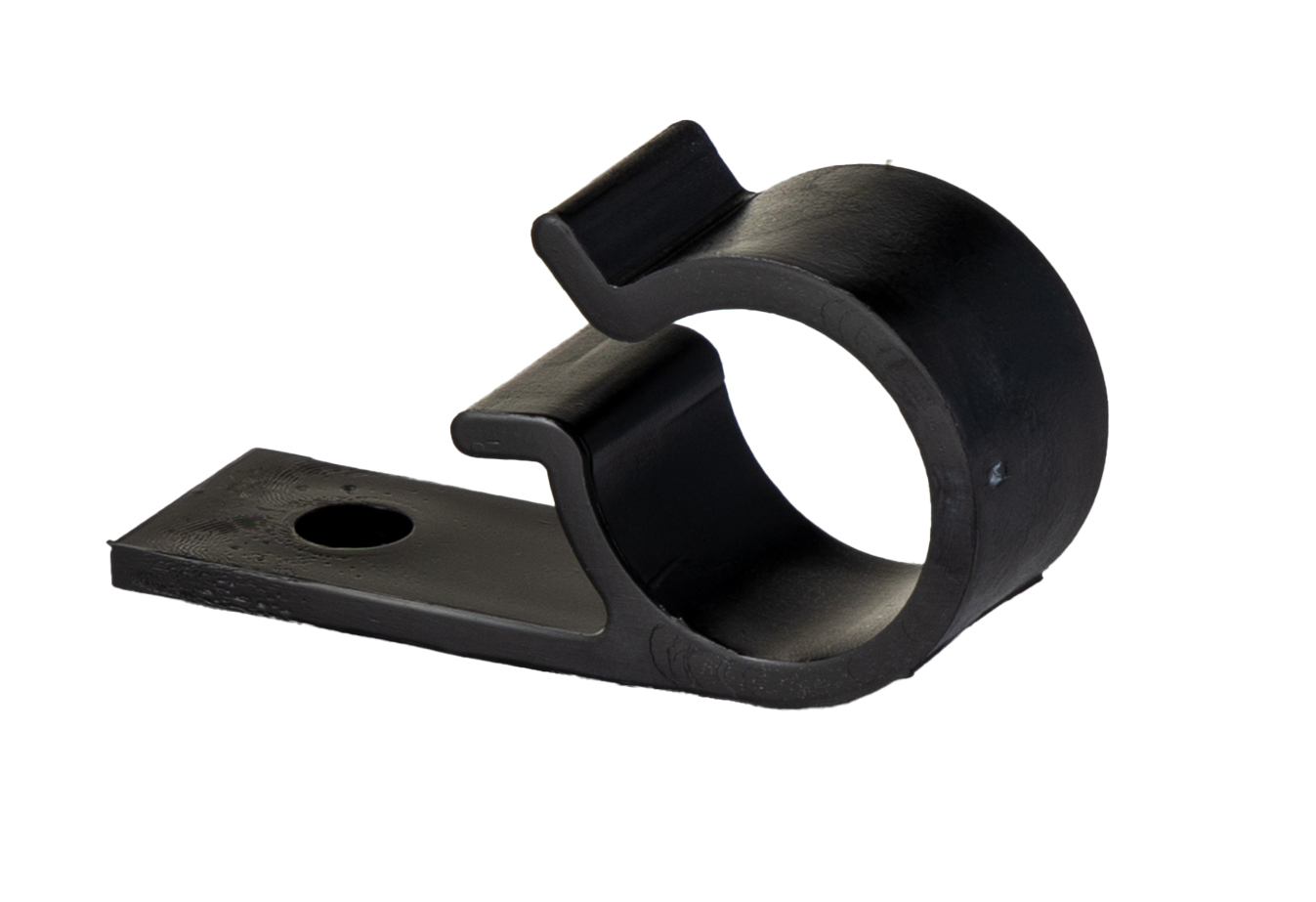 HellermannTyton Black Polyacetal D-shaped clip, 20mm Max. Bundle