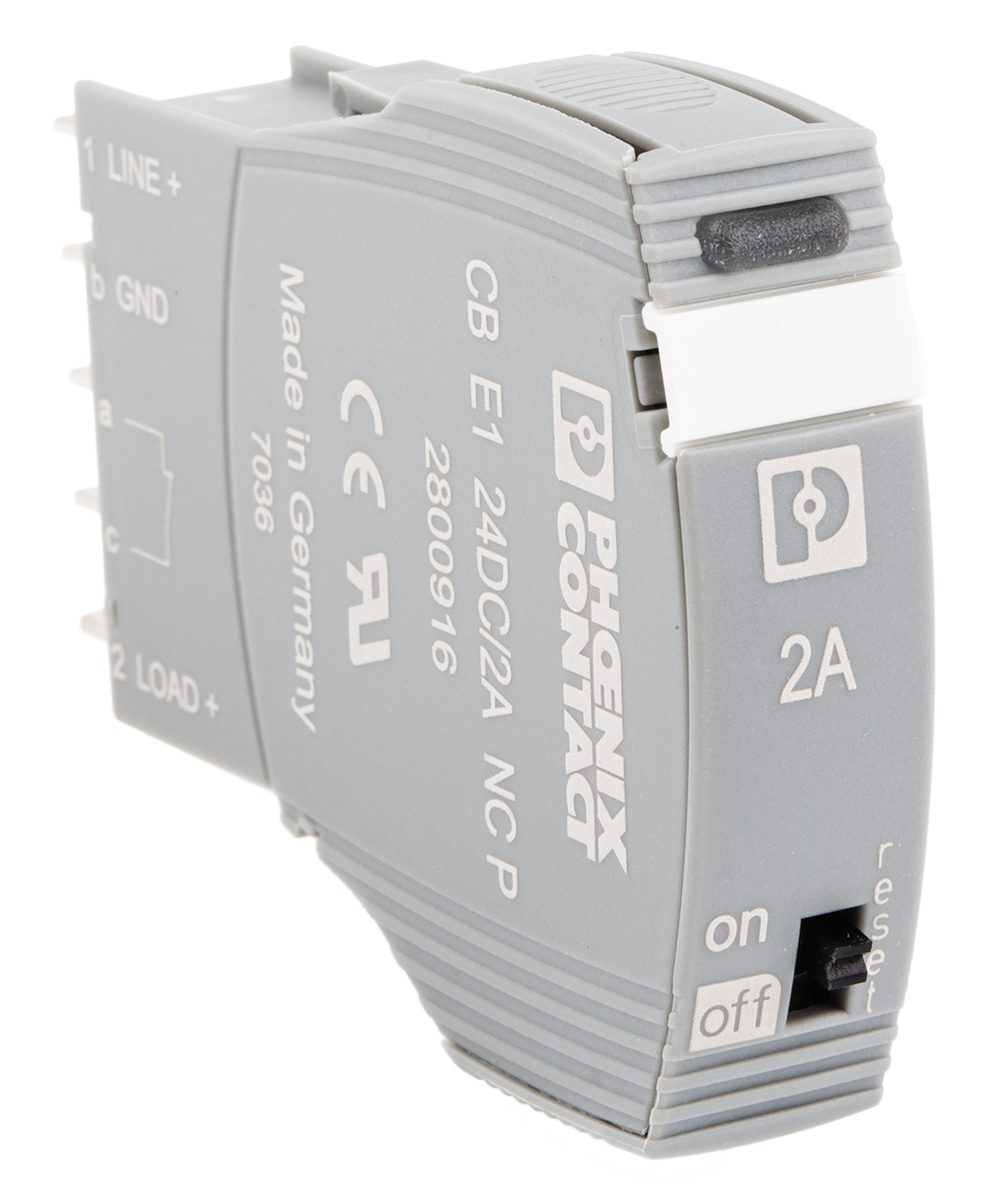 2800916 Phoenix Contact TRABTECH Electronic Circuit breaker 2A 24V CB E1, On Base Element