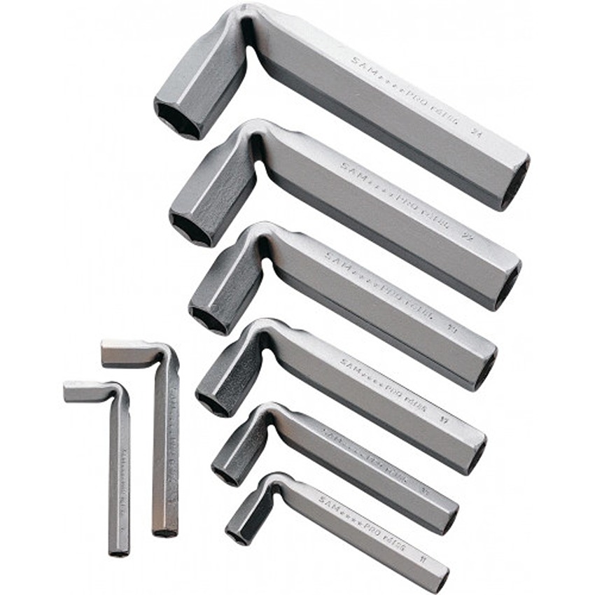 SAM 8-Piece Box Wrench Set, 8 to 24 mm, Carbon Steel