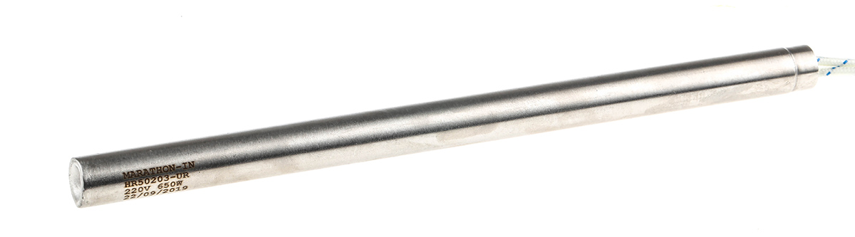 860-6801 RS PRO Heating Element, 8 in, Cartridge Heater, 650 W, 220V ac