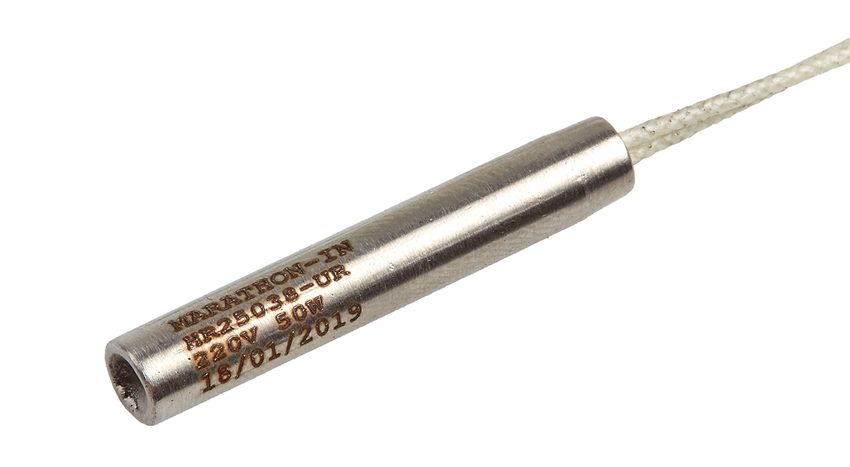 860-6814 RS PRO Heating Element, 1.5 in, Cartridge Heater, 50 W, 220V ac