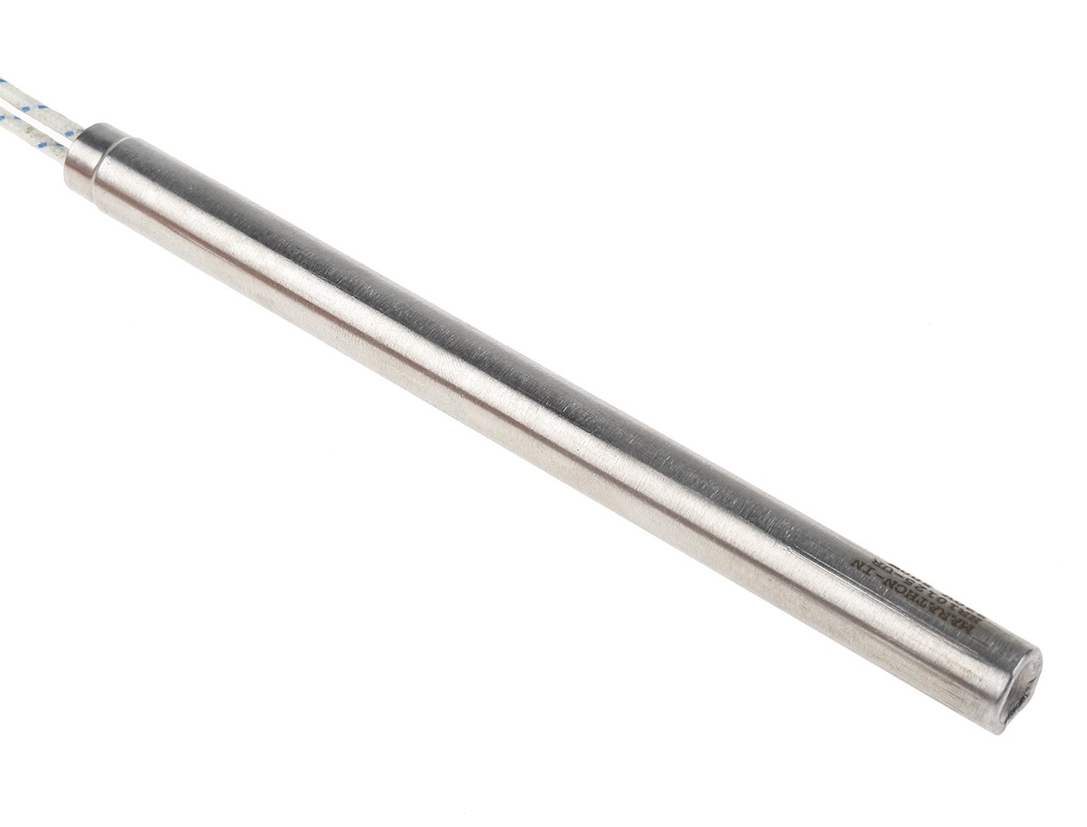 860-6895 RS PRO Heating Element, 125 mm, Cartridge Heater, 500 W, 220V ac