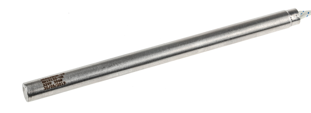 860-6899 RS PRO Heating Element, 150 mm, Cartridge Heater, 300 W, 220V ac