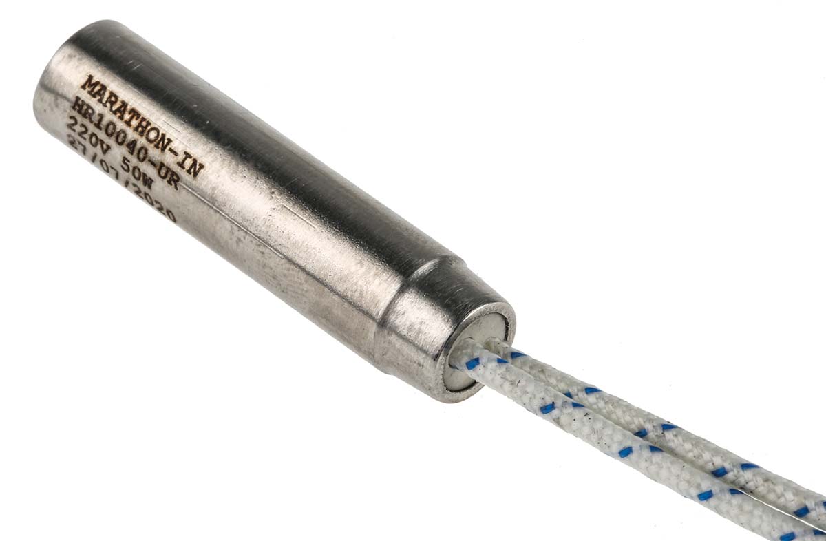 860-6902 RS PRO Heating Element, 40 mm, Cartridge Heater, 50 W, 220V ac
