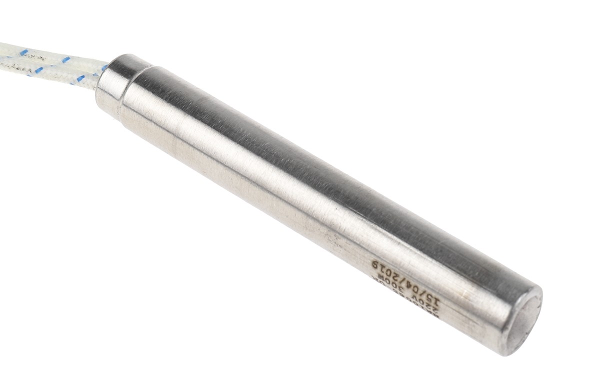 860-6921 RS PRO Heating Element, 65 mm, Cartridge Heater, 300 W, 220V ac