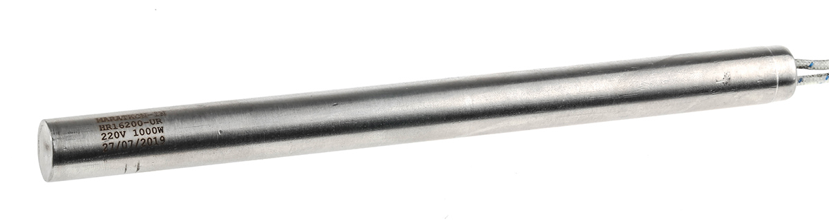 860-7003 RS PRO Heating Element, 200 mm, Cartridge Heater, 1 kW, 220V ac