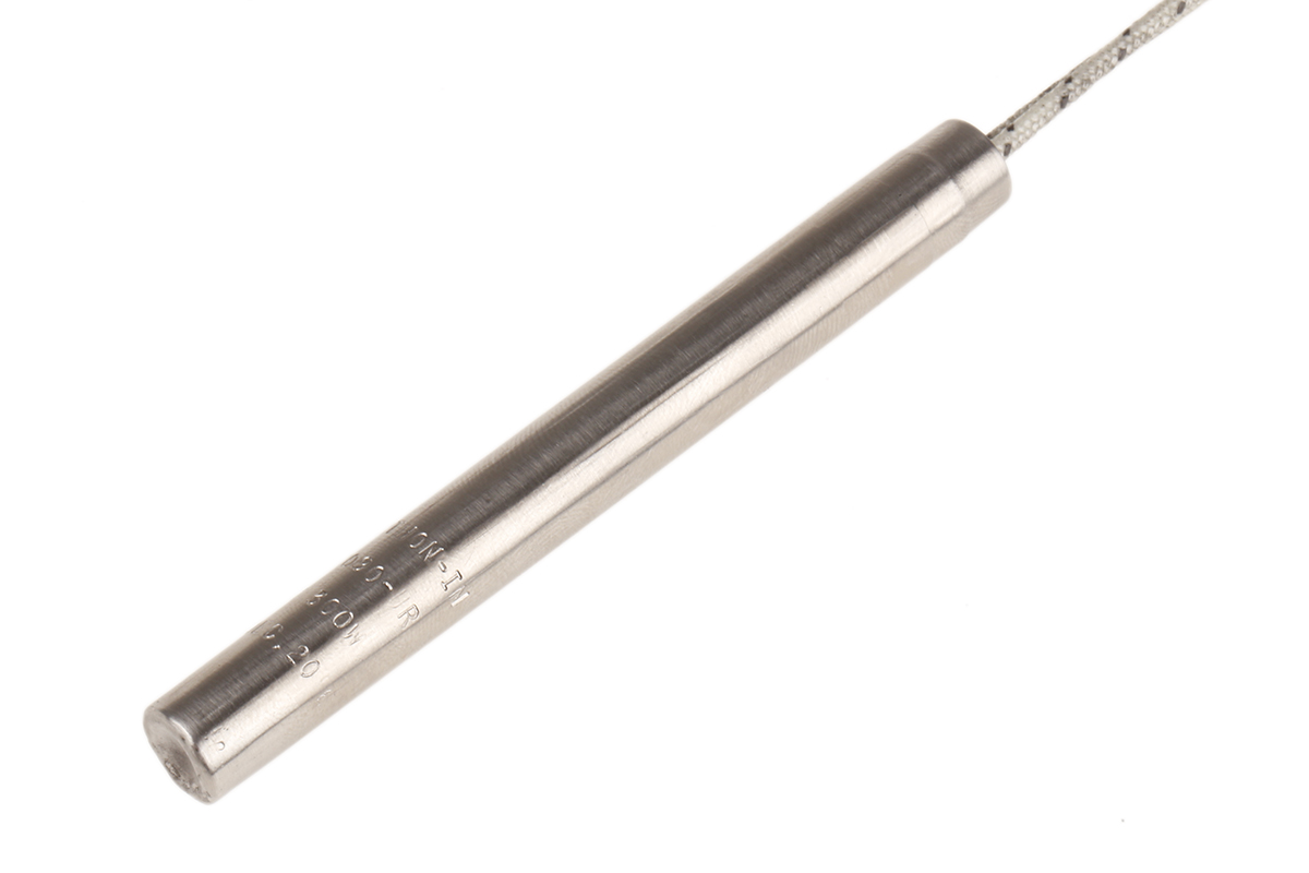 RS PRO Heating Element, 3.5 in, Cartridge Heater, 300 W, 220V ac