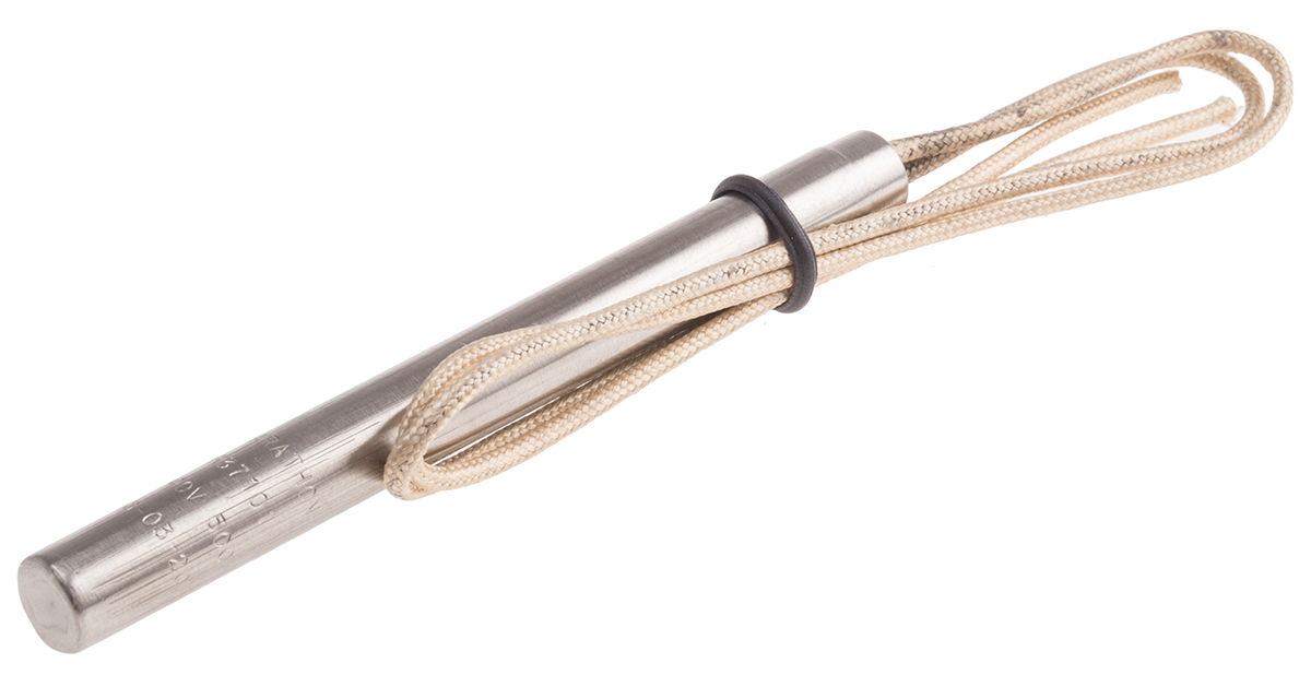 RS PRO Heating Element, 4 in, Cartridge Heater, 500 W, 240V ac