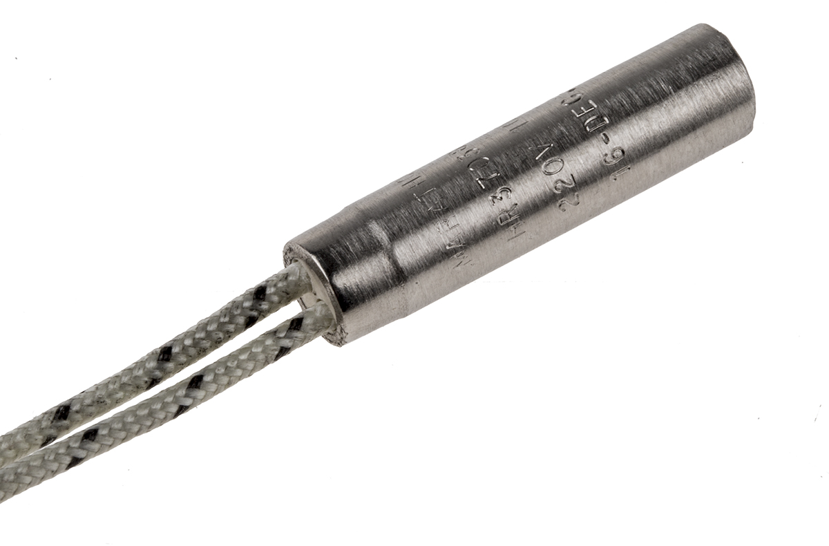 RS PRO Heating Element, 1.5 in, Cartridge Heater, 100 W, 220V ac