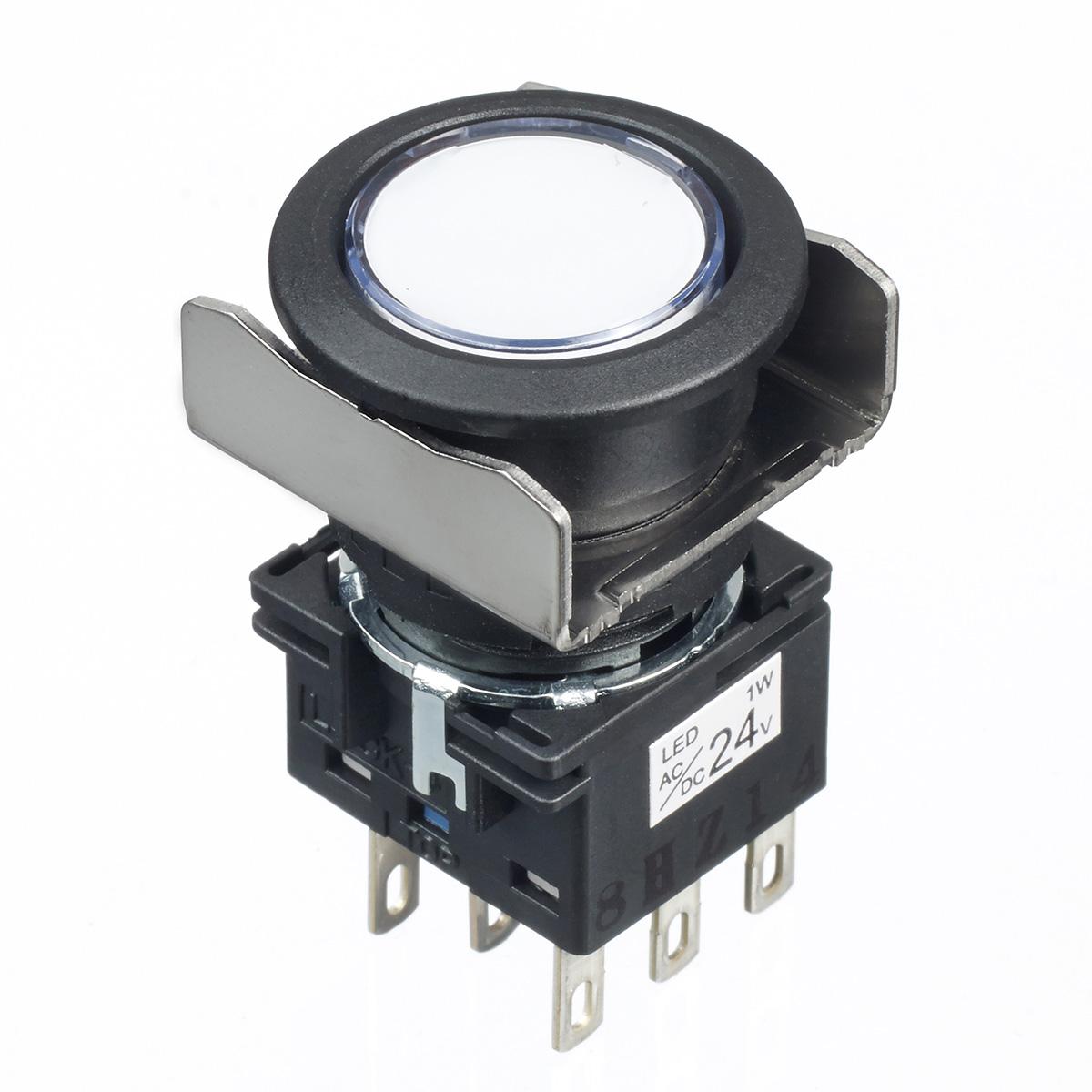 Idec White Round Push Button Switch