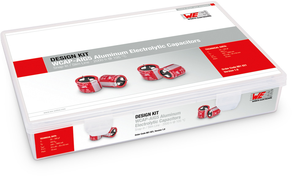 Wurth Elektronik, Snap-in Aluminium Capacitor Kit 15