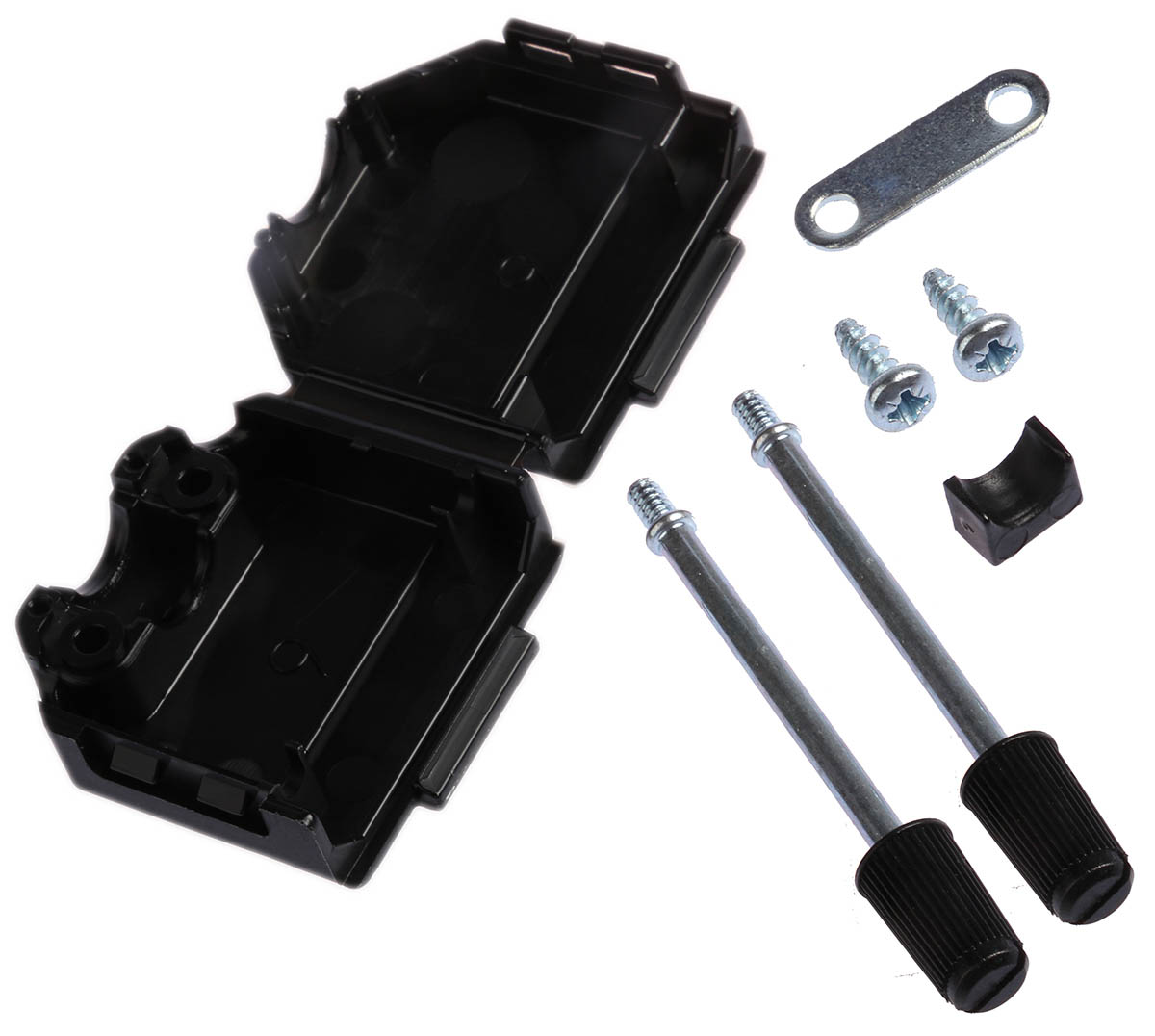 Amphenol Communications Solutions BLF Series Nylon Straight D-Sub Backshell, 9 Way Strain Relief