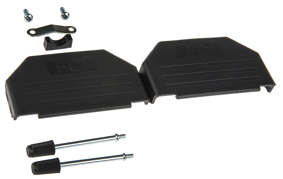 Amphenol Communications Solutions BLF Series Nylon Straight D-Sub Backshell, 37 Way Strain Relief