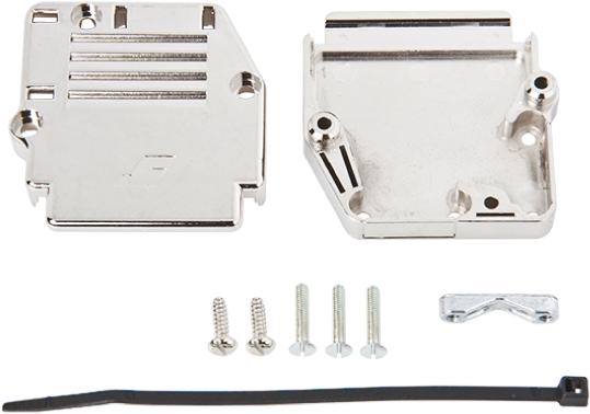 Amphenol Communications Solutions 863093C Series Thermoplastic Straight D-Sub Backshell, 25 Way Strain Relief