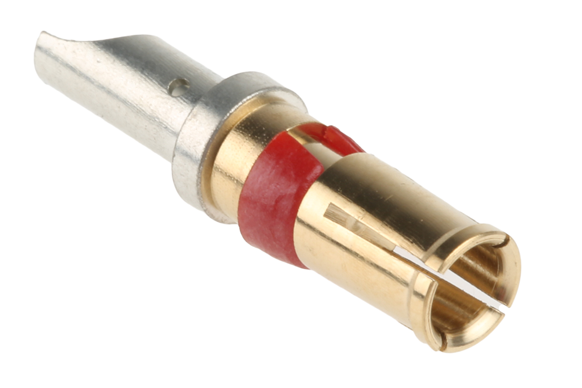 Amphenol Communications Solutions, DW Series, Female Solder D-Sub Connector Power Contact, Gold over Nickel Power 12 AWG