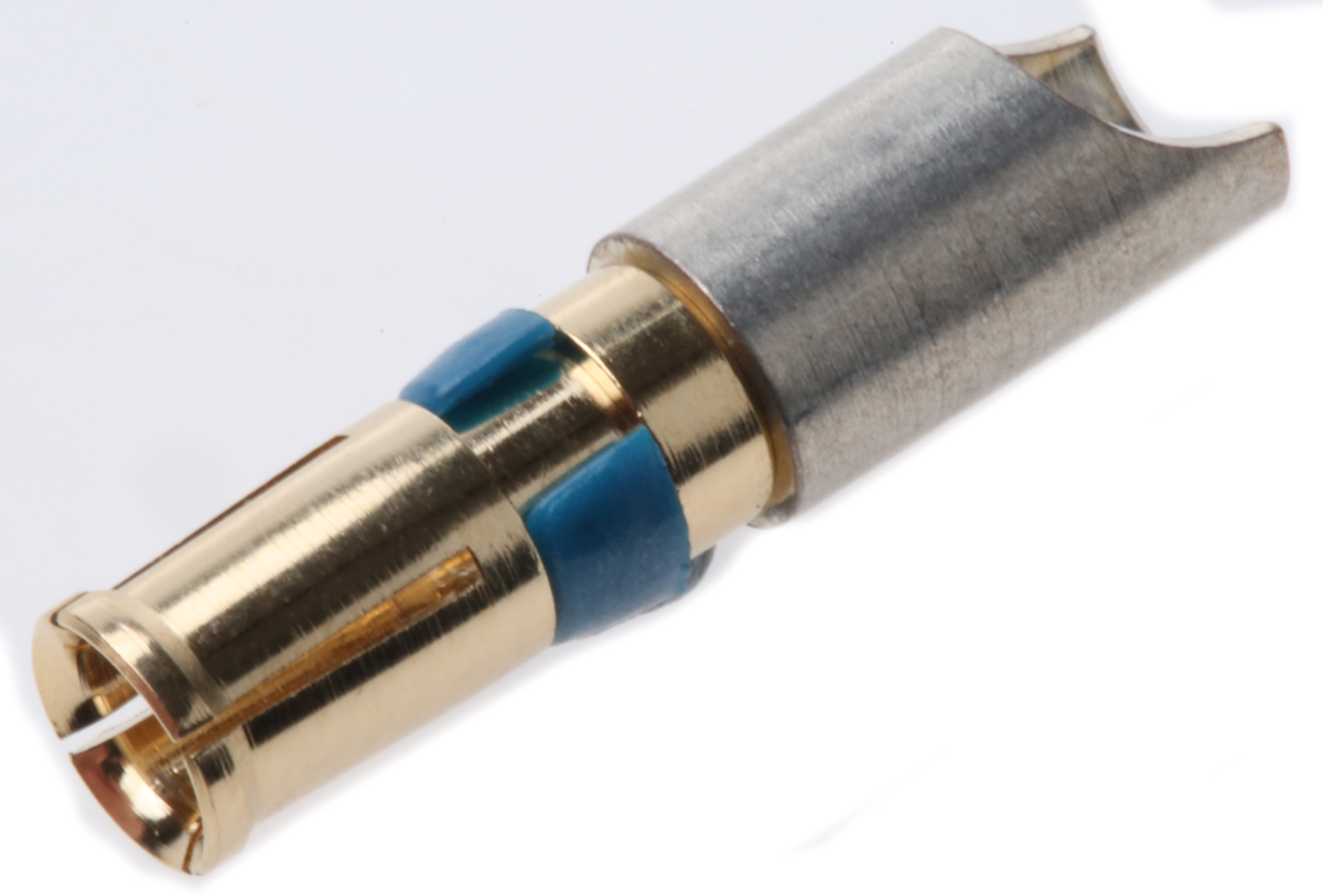 Amphenol Communications Solutions, DW Series, Female Solder D-Sub Connector Power Contact, Gold over Nickel Power 8 AWG