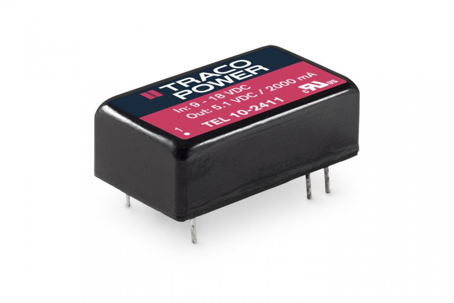 TRACOPOWER TEL 10 DC-DC Converter, ±12V dc/ ±416mA Output, 9 → 18 V dc Input, 10W, Through Hole, +85°C Max Temp