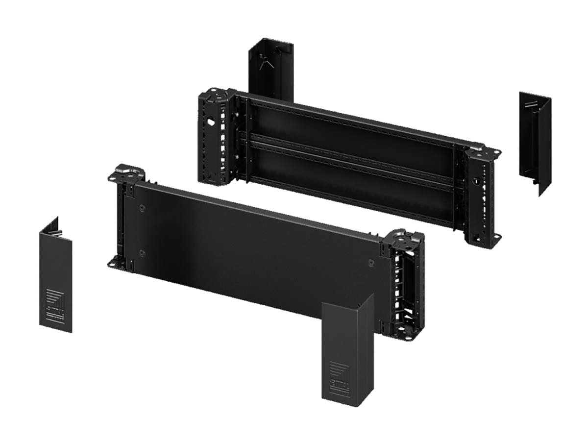 Rittal Black Steel Rack Panel, 40 HP 200 mm 300mm