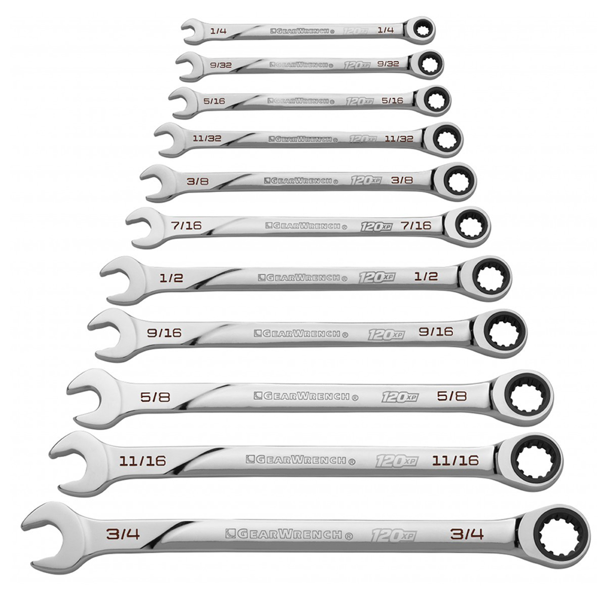 GearWrench 11-Piece Spanner Set, 1/4 to 3/4 in, Steel