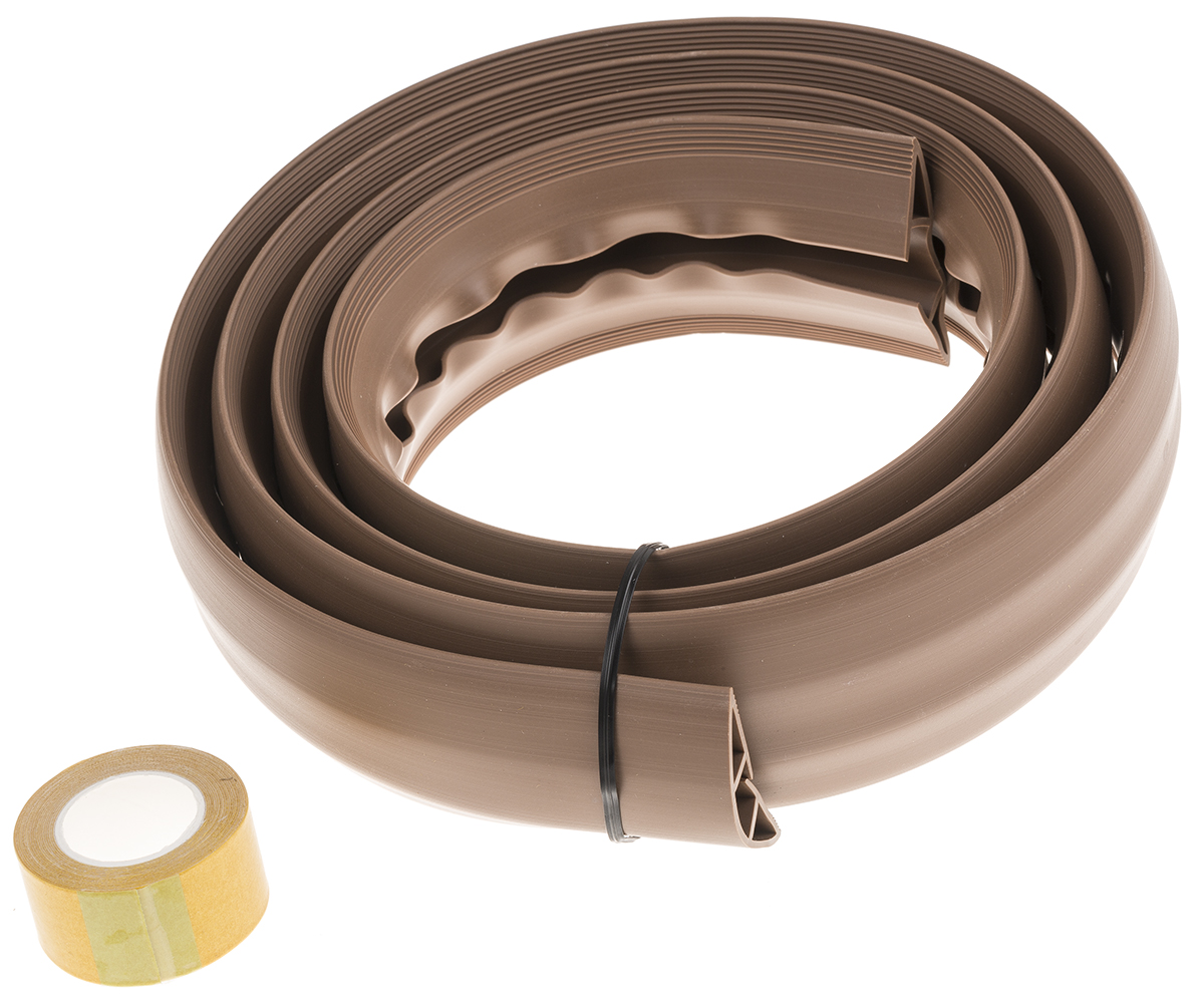 RS PRO 1.83 m Brown Cable Cover in Polyvinyl Chloride, 14.8 mm ID