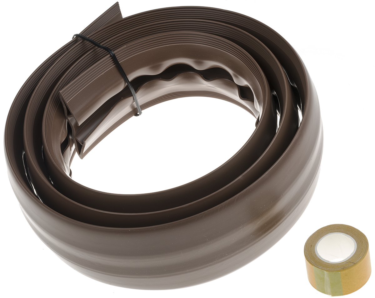 RS PRO 1.83 m Brown Cable Cover in Polyvinyl Chloride, 19 mm ID