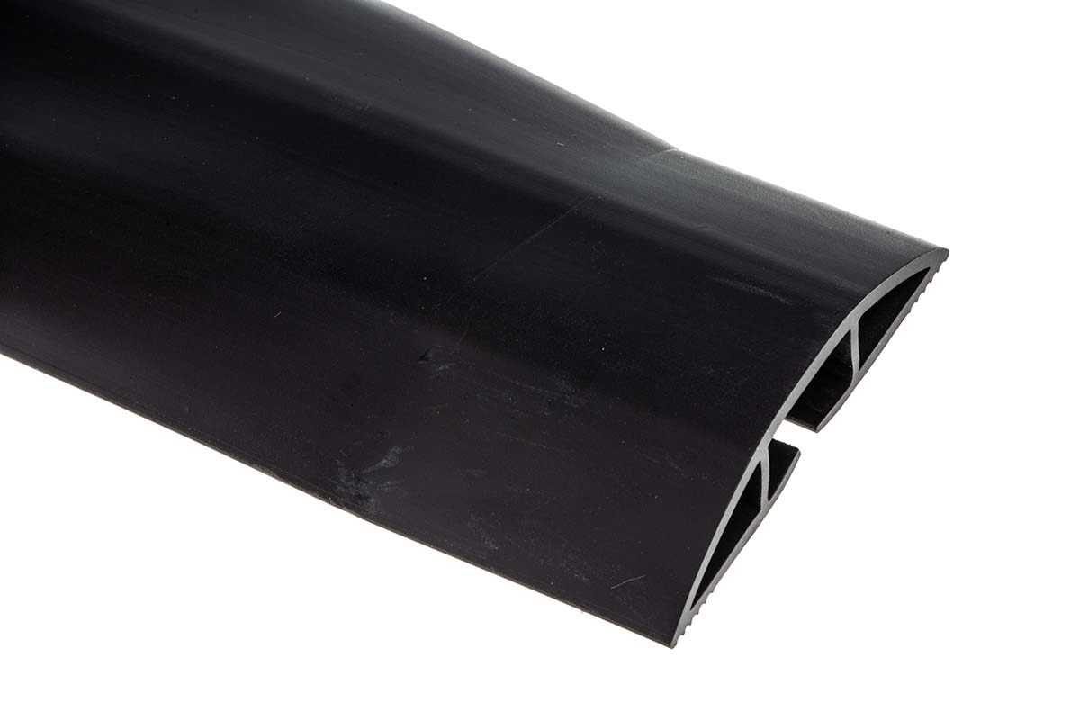 865-9528 RS PRO 1.83 m Black Cable Cover in Polyvinyl Chloride, 19 mm ID