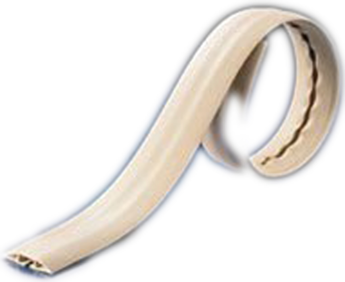 RS PRO 1.83 m White Cable Cover in Polyvinyl Chloride, 22 mm ID