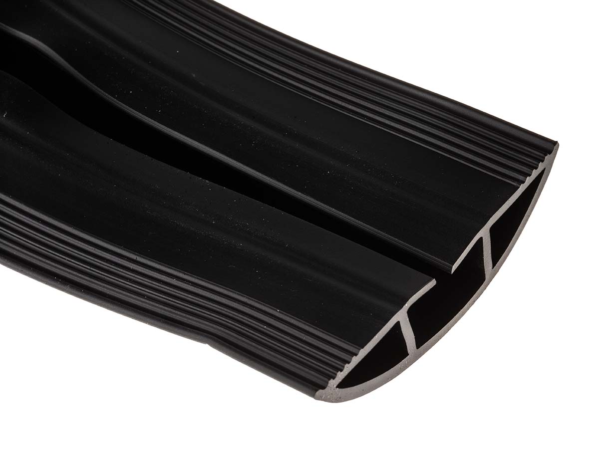 865-9543 RS PRO 1.83 m Black Cable Cover in Polyvinyl Chloride, 22 mm ID