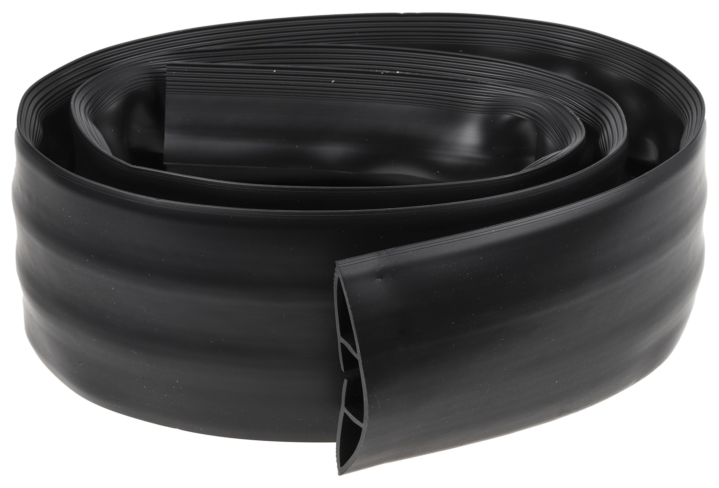 RS PRO 1.83 m Black Cable Cover in Polyvinyl Chloride, 29.4 mm ID